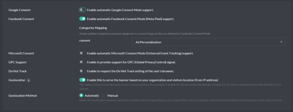 Cookie Compliance - Facebook/Meta Consent Mode