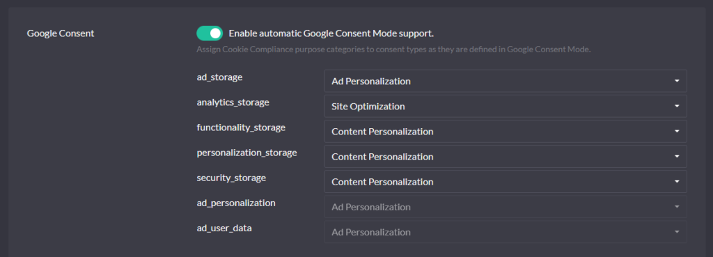 Cookie Compliance - Google Consent Mode