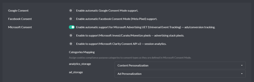 Cookie Compliance - Microsoft Consent Mode